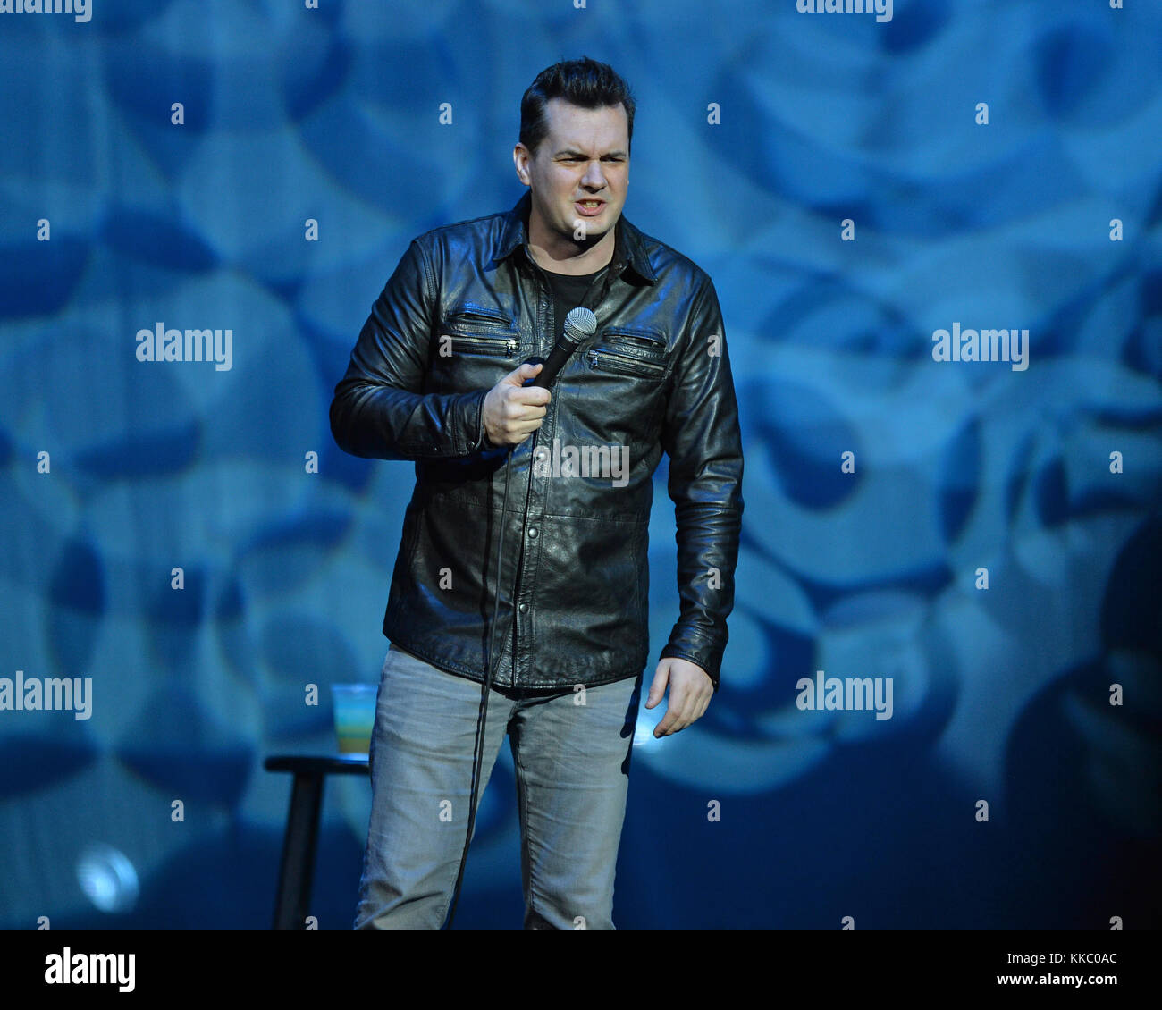 HOLLYWOOD FL - JANUARY 30: Australian comedian, actor and writer, Jim Jefferies performs at Hard Rock Live held at the Seminole Hard Rock Hotel & Casino on January 30, 2016 in Hollywood, Florida   People:  Jim Jefferies Stock Photo