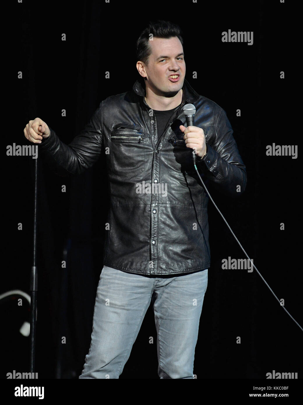 HOLLYWOOD FL - JANUARY 30: Australian comedian, actor and writer, Jim Jefferies performs at Hard Rock Live held at the Seminole Hard Rock Hotel & Casino on January 30, 2016 in Hollywood, Florida   People:  Jim Jefferies Stock Photo