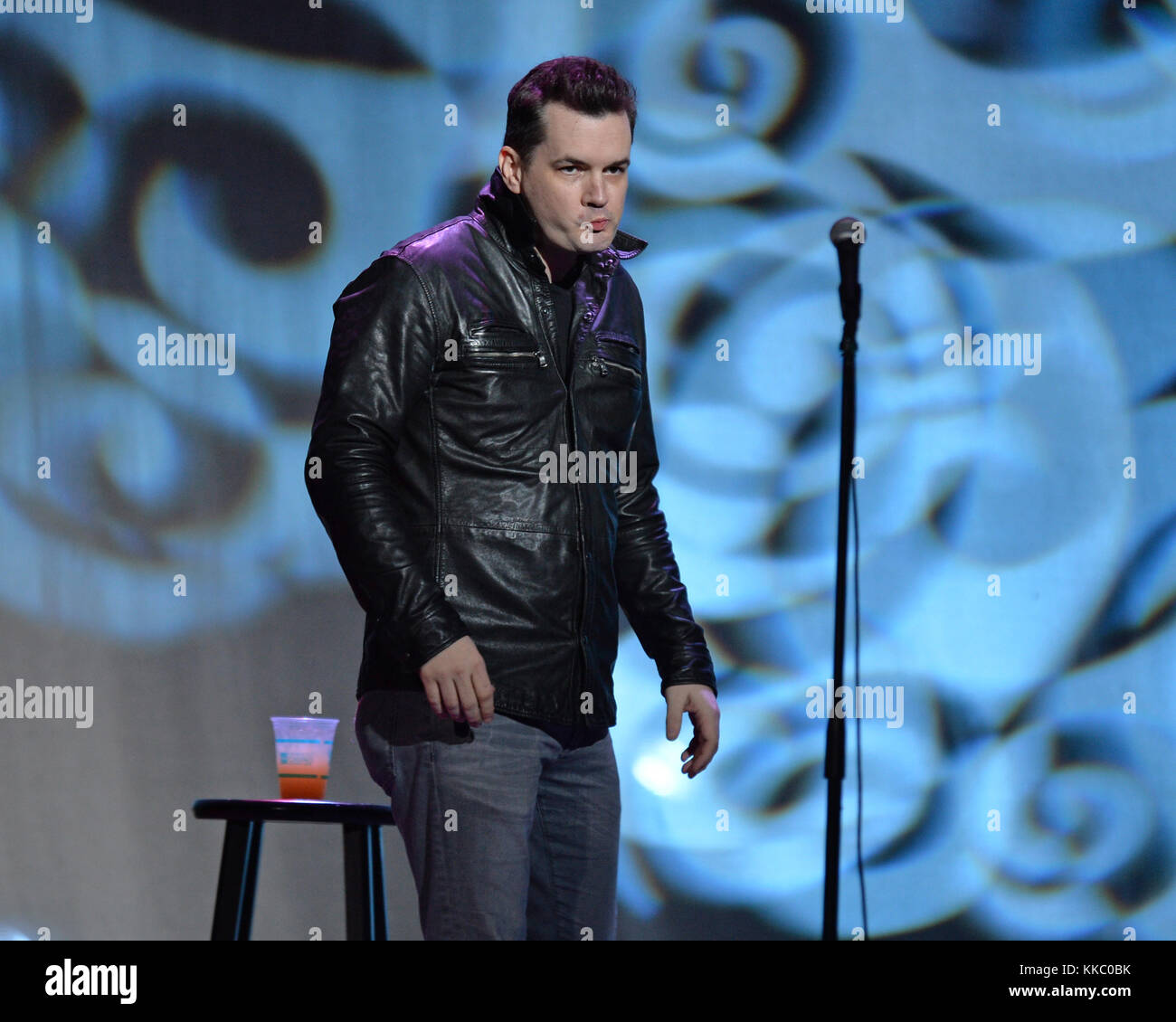 HOLLYWOOD FL - JANUARY 30: Australian comedian, actor and writer, Jim Jefferies performs at Hard Rock Live held at the Seminole Hard Rock Hotel & Casino on January 30, 2016 in Hollywood, Florida   People:  Jim Jefferies Stock Photo