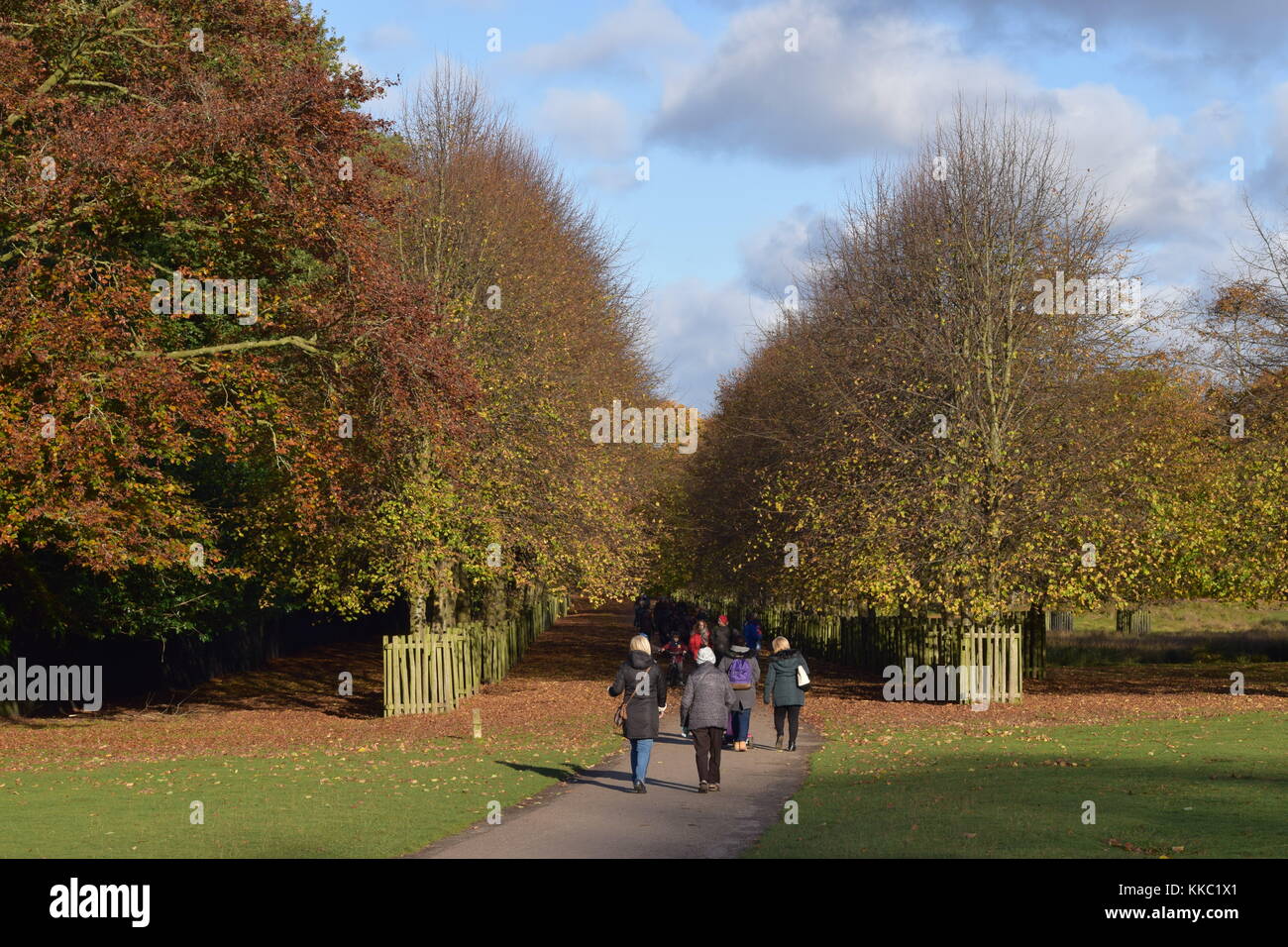 Dunham Massey People Walking Stock Photo Alamy
