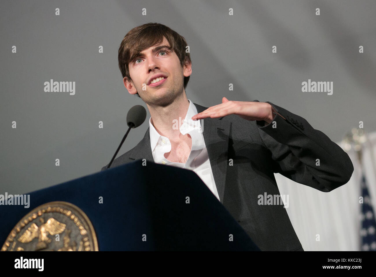 Founder of Tumblr David Karp at the 8th Annual 'Made In NY Awards' at Gracie Mansion on June 10, 2013 in New York. Stock Photo