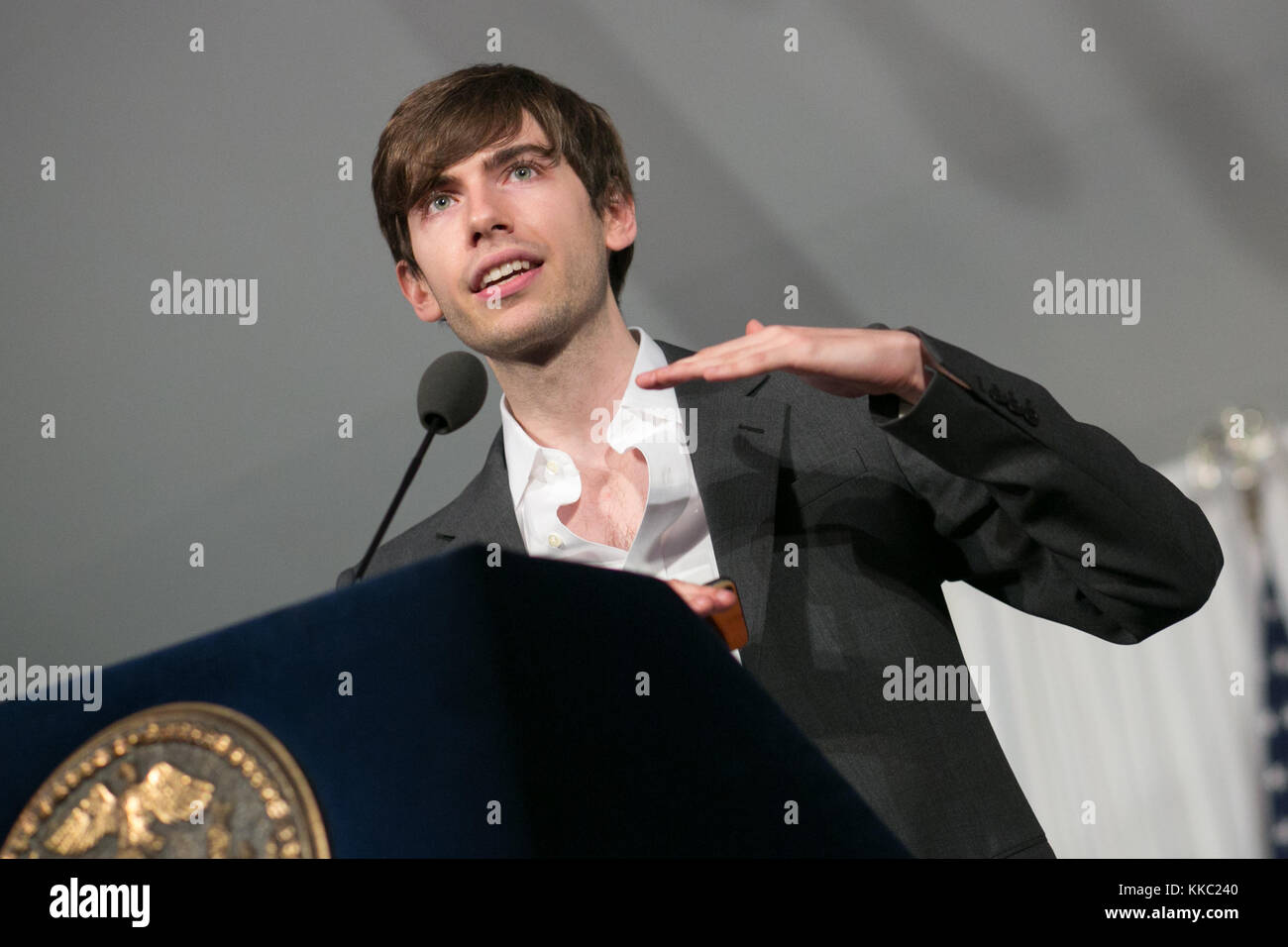 Founder of Tumblr David Karp at the 8th Annual 'Made In NY Awards' at Gracie Mansion on June 10, 2013 in New York. Stock Photo