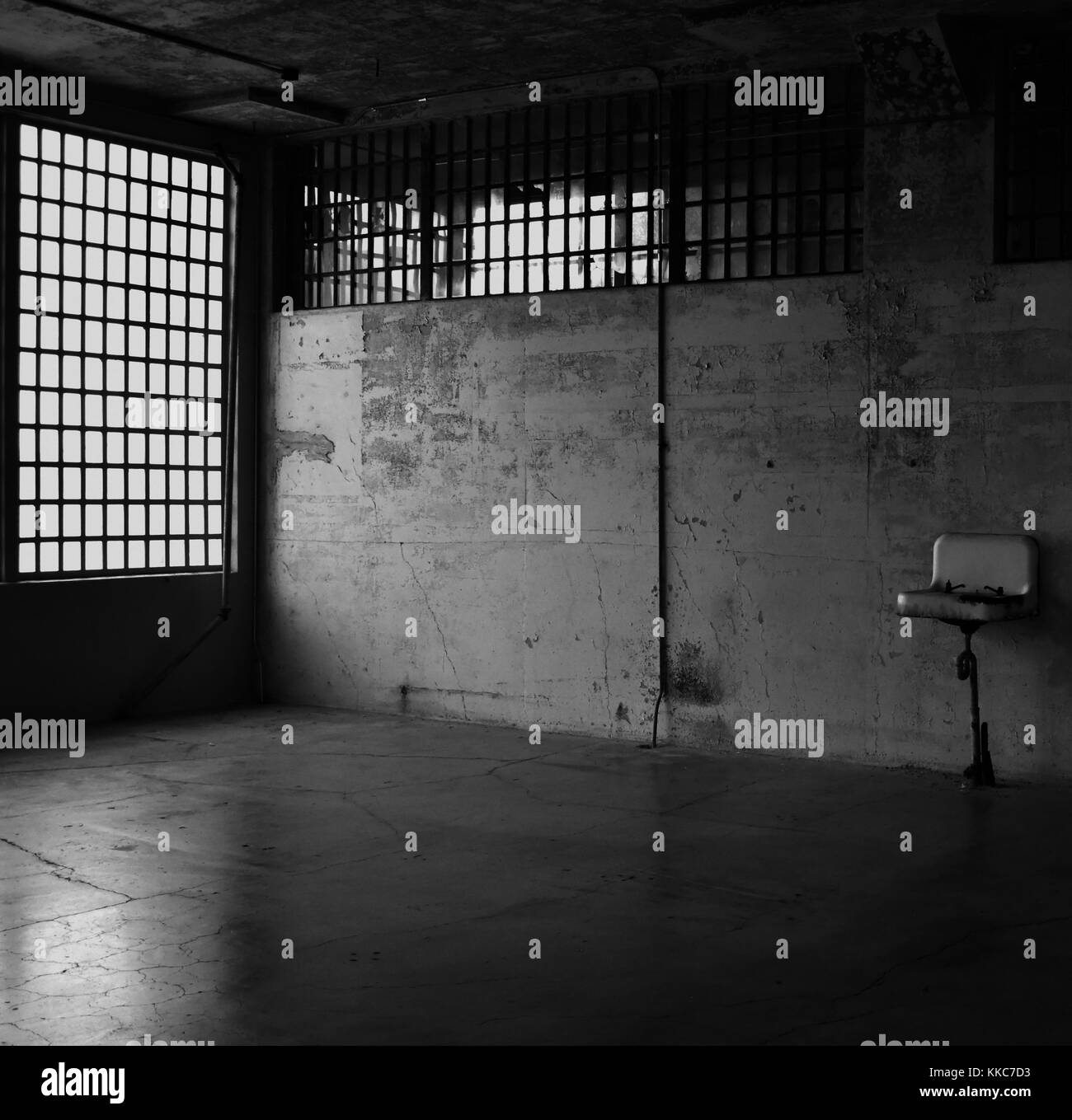 Room in Alcatraz Prison Stock Photo