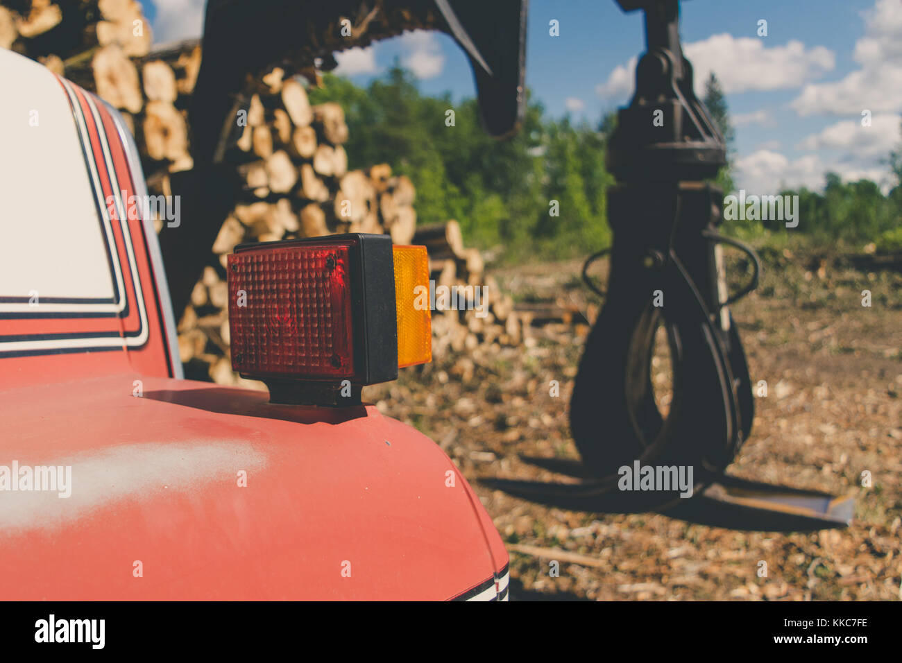 log-truck-and-loading-grapple-stock-photo-alamy