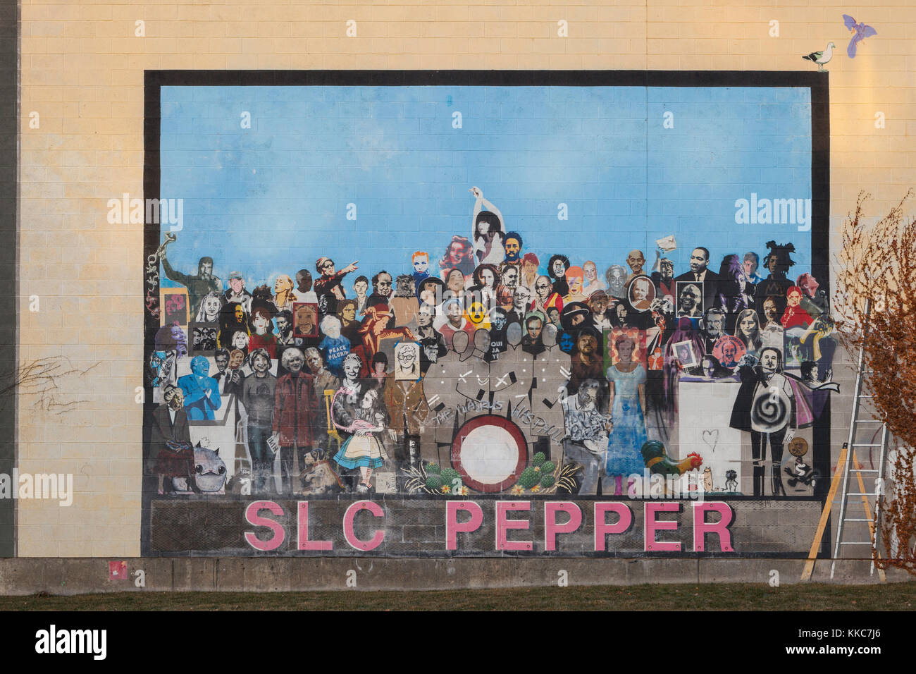 SLC Pepper mural, Salt Lake City, Utah Stock Photo Alamy