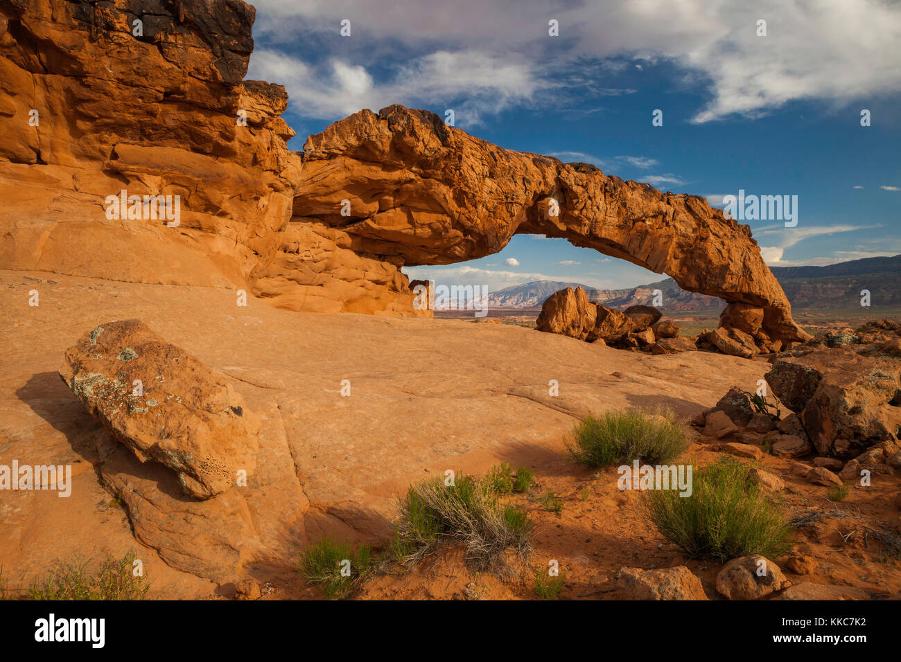 Sunset Arch, Grand Staircase-Escalante National Monument, Utah Stock Photo