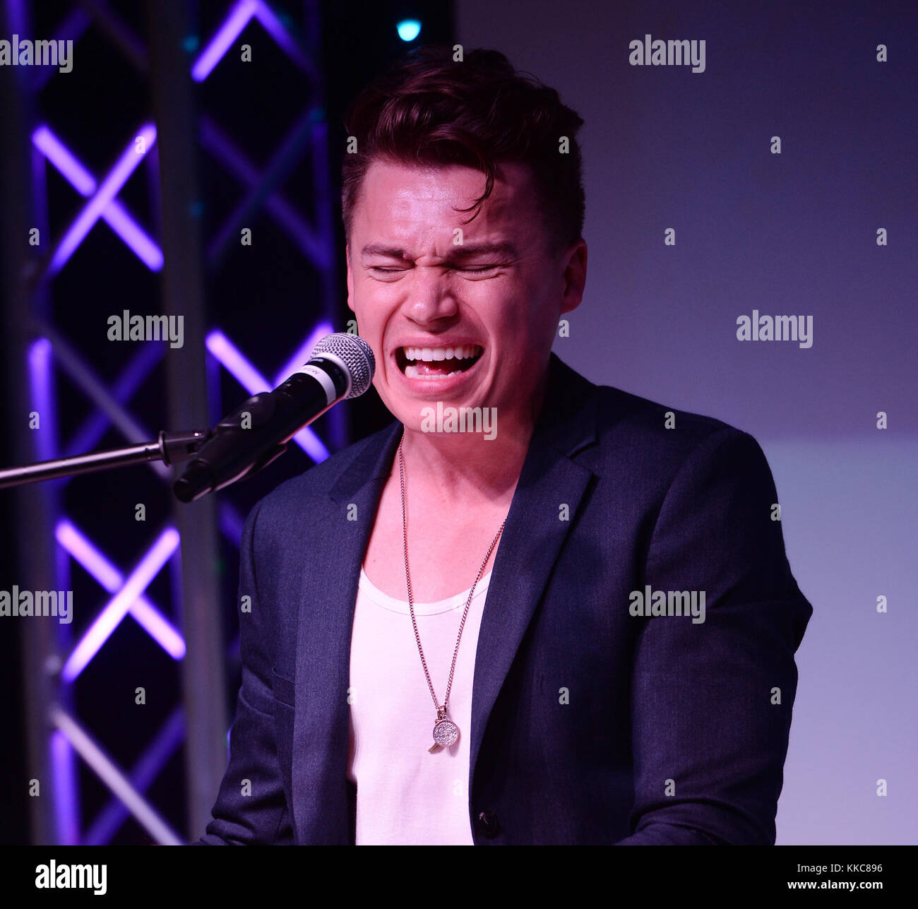 HOLLYWOOD, FL DECEMBER 10 Shawn Hook poses for a portrait at Radio Station 97.3 Hits on
