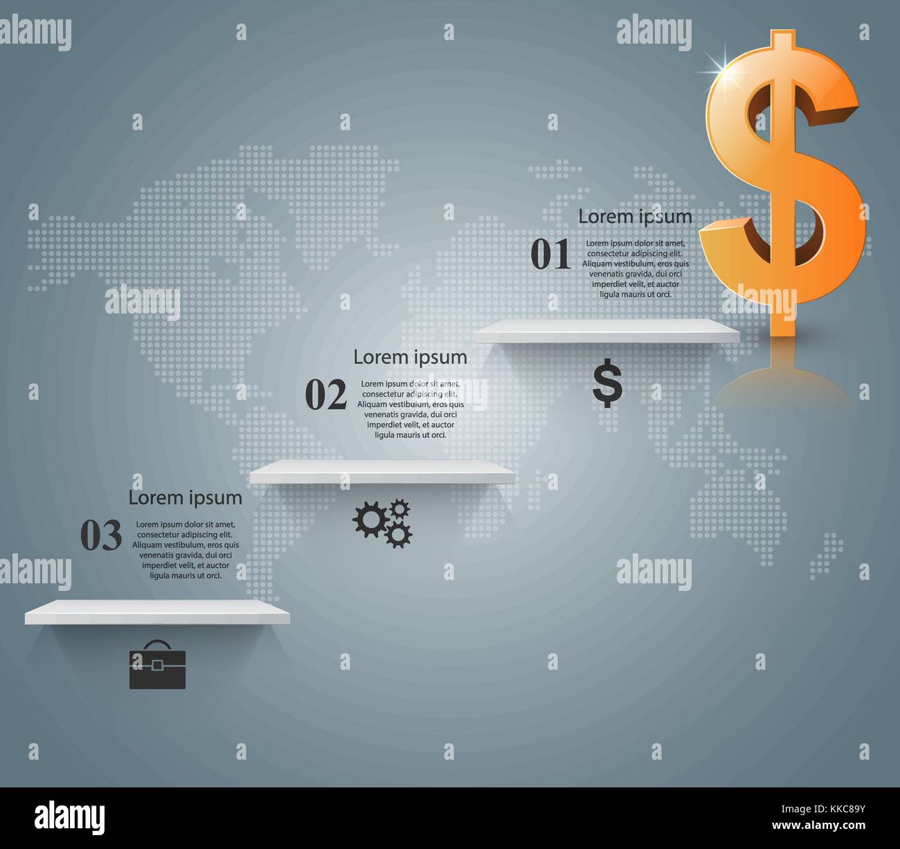3D infographic design. Dollar icon Stock Vector Image & Art - Alamy