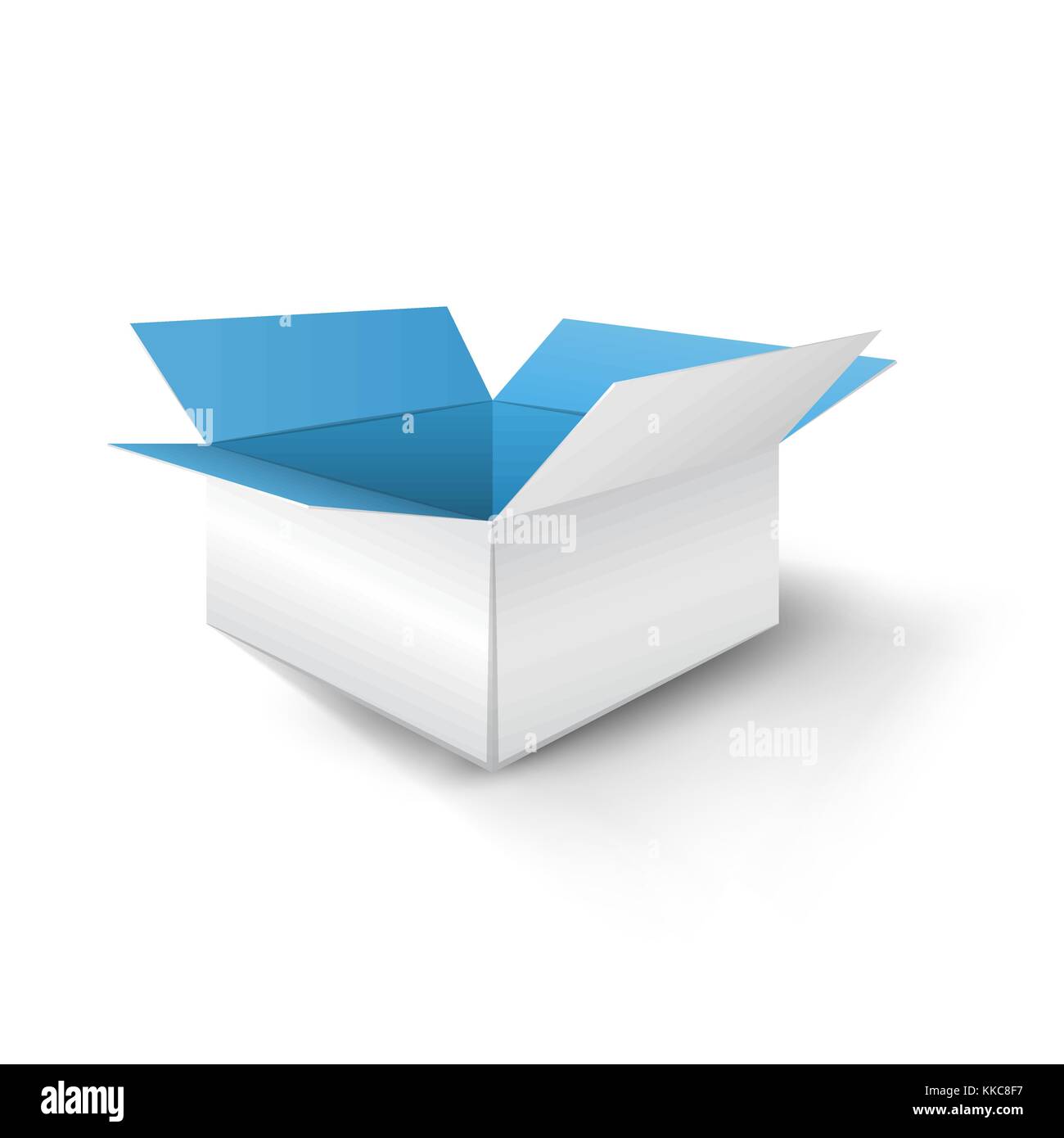 Paper blue box with shadow Stock Vector Image & Art Alamy
