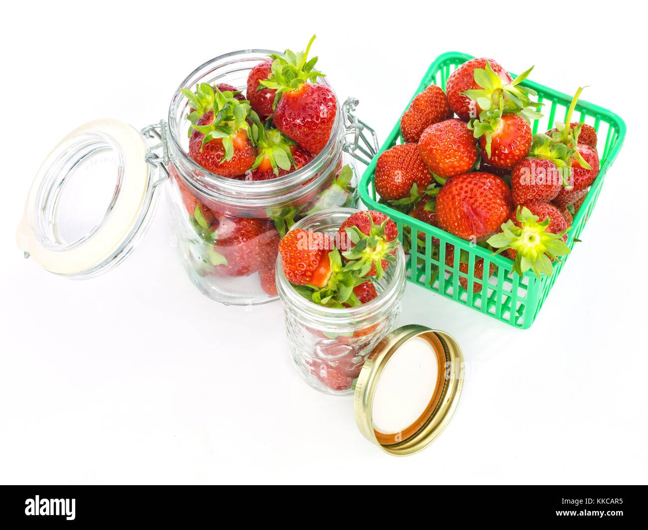 fresh whole strawberries in wooden bowl Stock Photo - Alamy