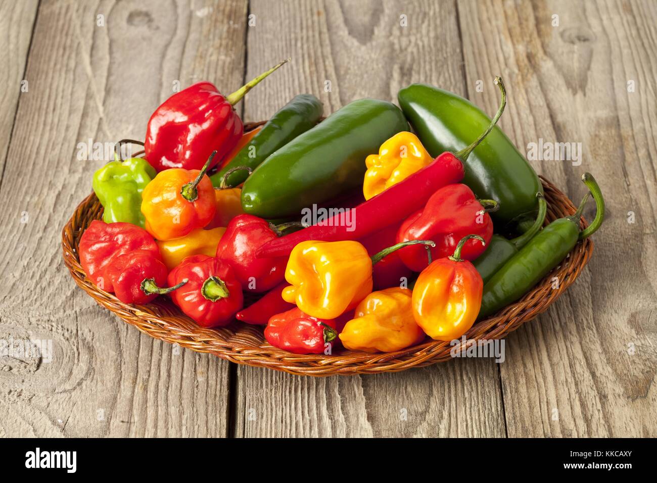 hot pepper collection Stock Photo
