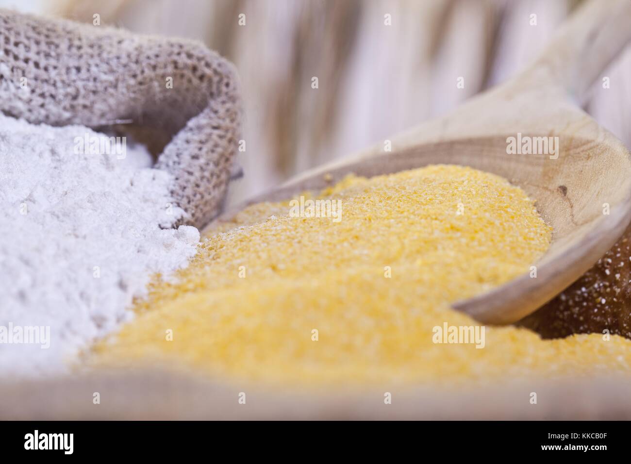 maize flour with wheat flour Stock Photo Alamy