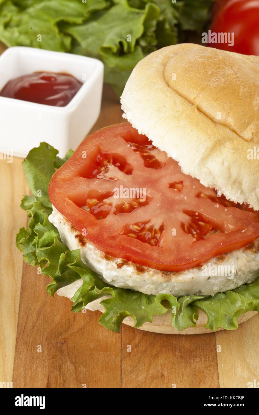 yummy chicken hamburger Stock Photo Alamy