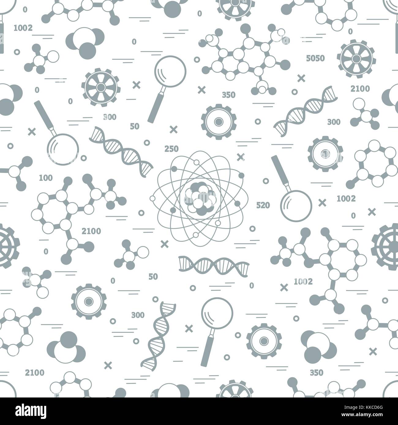 Scintefic Pattern Seamless pattern with variety scientific, education elements. Design ...