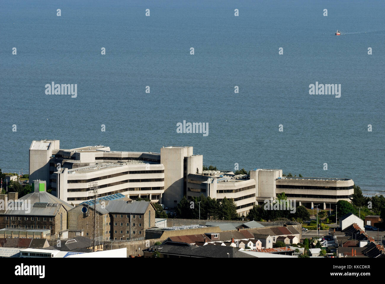 Civic Centre, County Hall, for the City and County of Swansea,  Wales, UK. Stock Photo