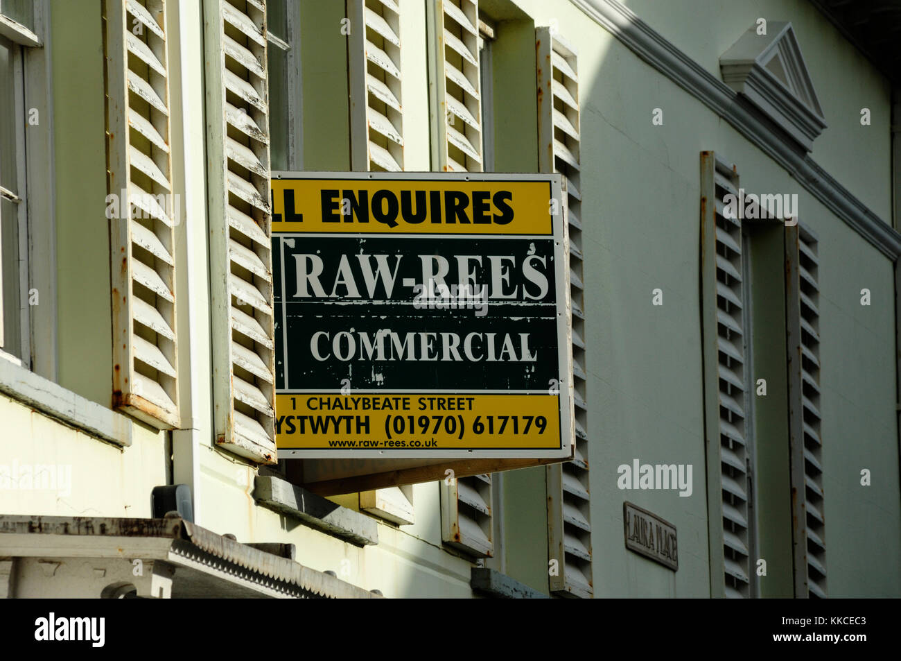 Commercial property for sale or rent in Aberystwyth, Wales Stock Photo