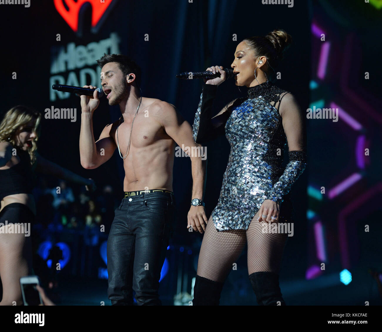Rotcel Lopez MIAMI, FL - NOVEMBER 07: Prince Royce, Jennifer Lopez performs onstage ...