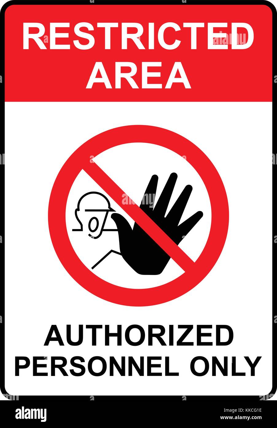 Restricted Area Authorized Personnel Only Sign Vector Illustration