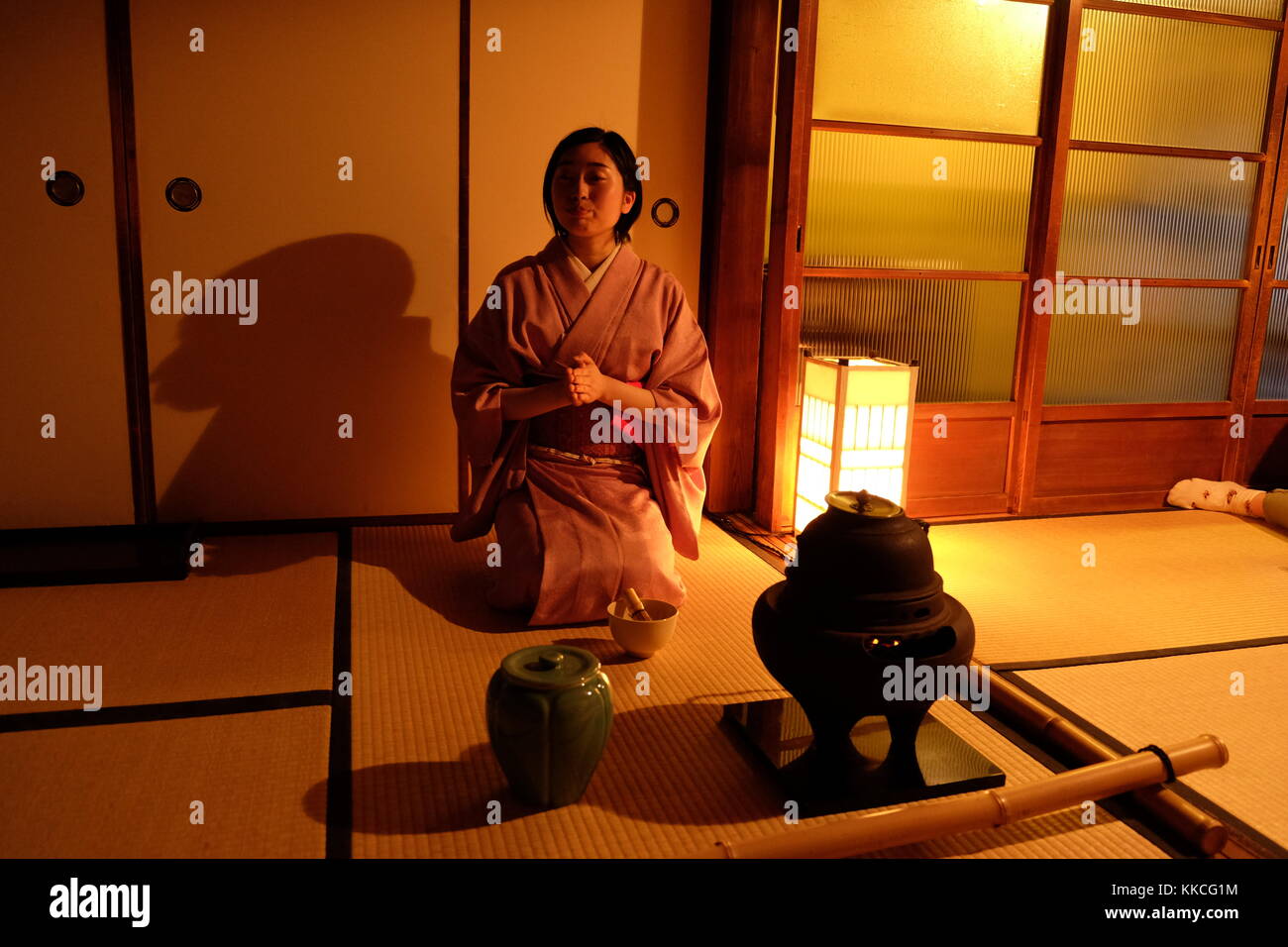 A traditional Japanese tea ceremony in Japan Stock Photo Alamy