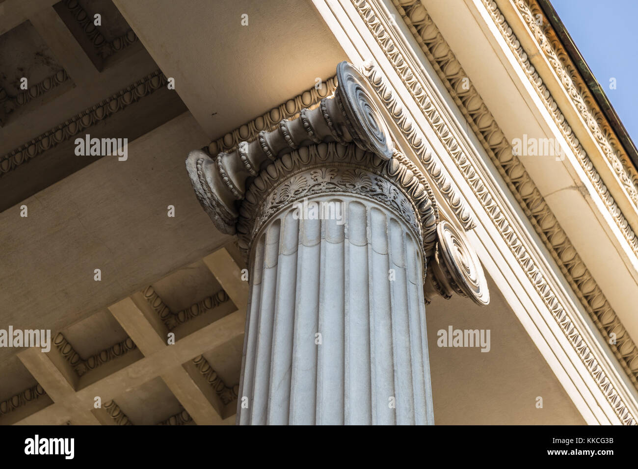 Vintage Old Justice Courthouse Column Stock Photo