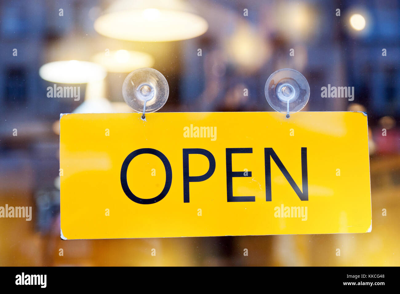 door signs open information schedule on glass door opening hours