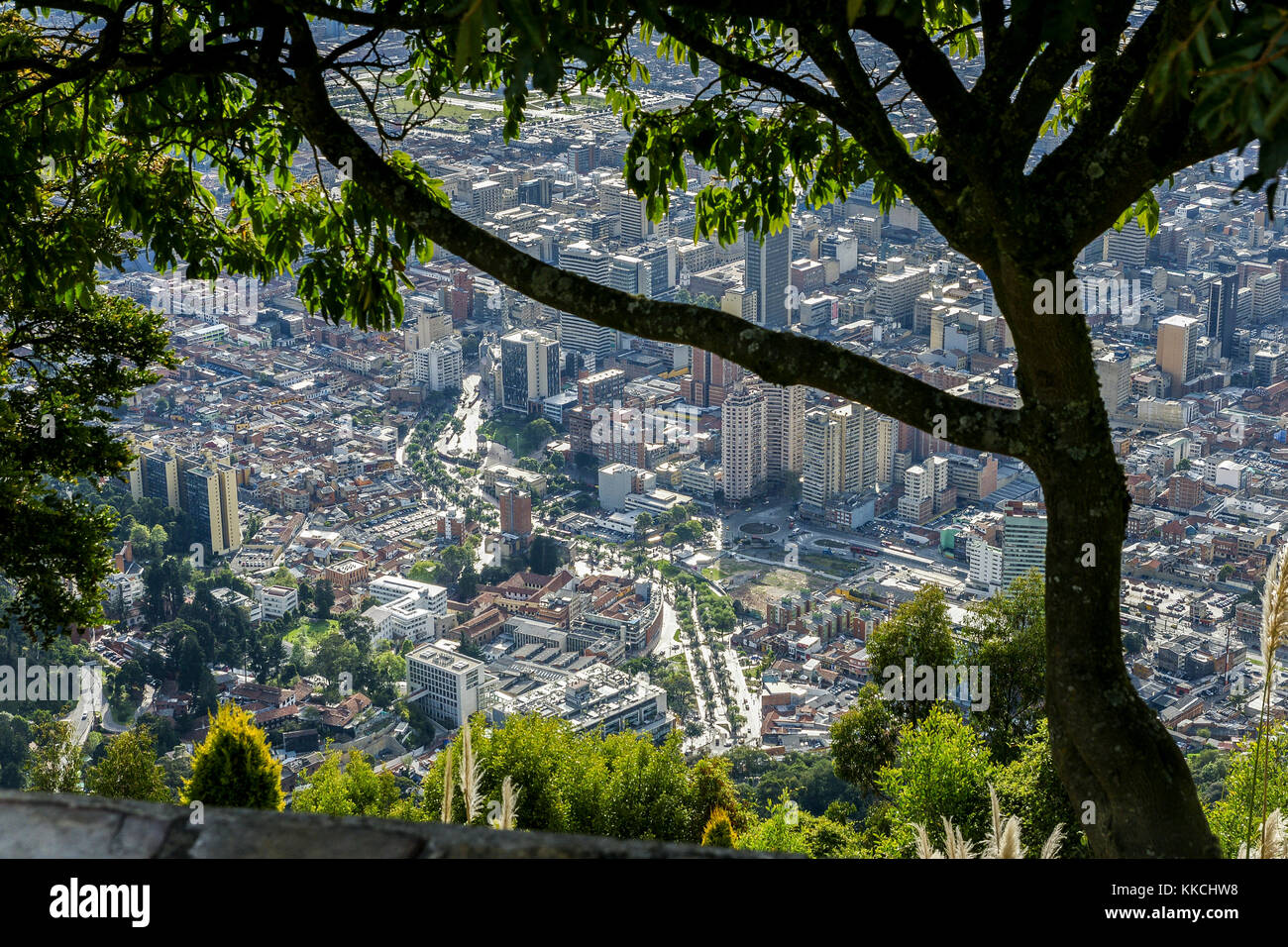 City view from Monserrate hill in Bogota Stock Photo