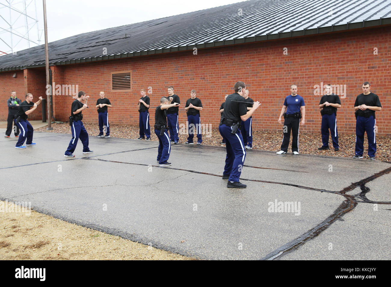 Cadets with the Wisconsin State Patrol Academy practice defense and ...