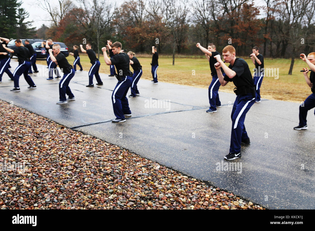 Cadets with the Wisconsin State Patrol Academy practice defense and ...