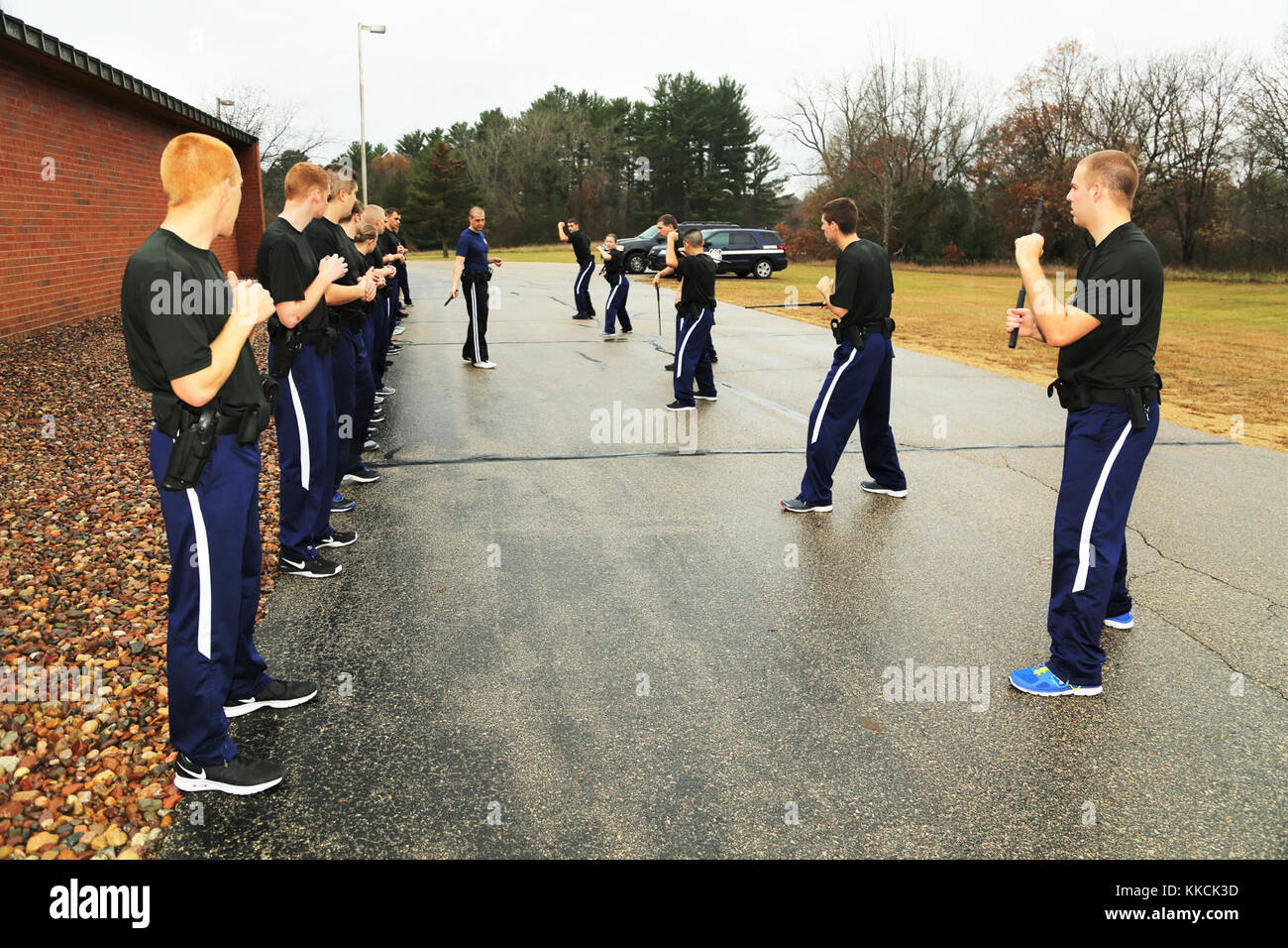 Cadets with the Wisconsin State Patrol Academy practice defense and ...