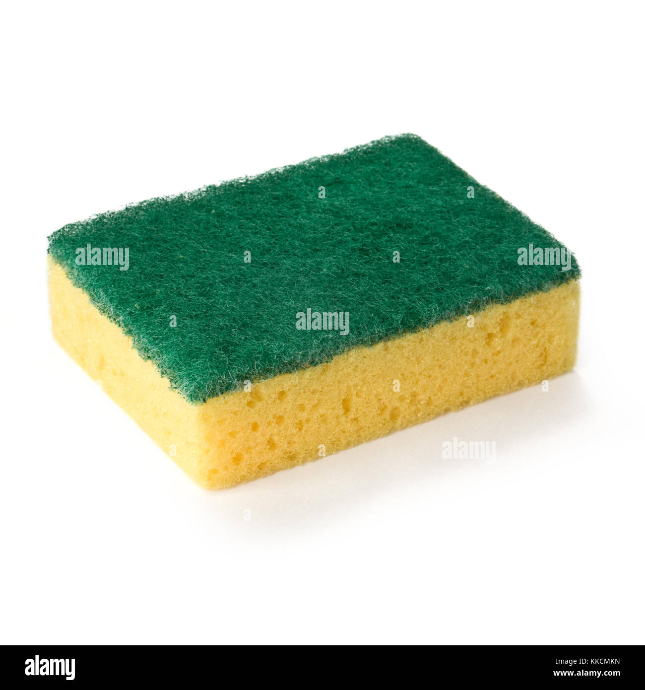yellow sponge isolated on a white background Stock Photo