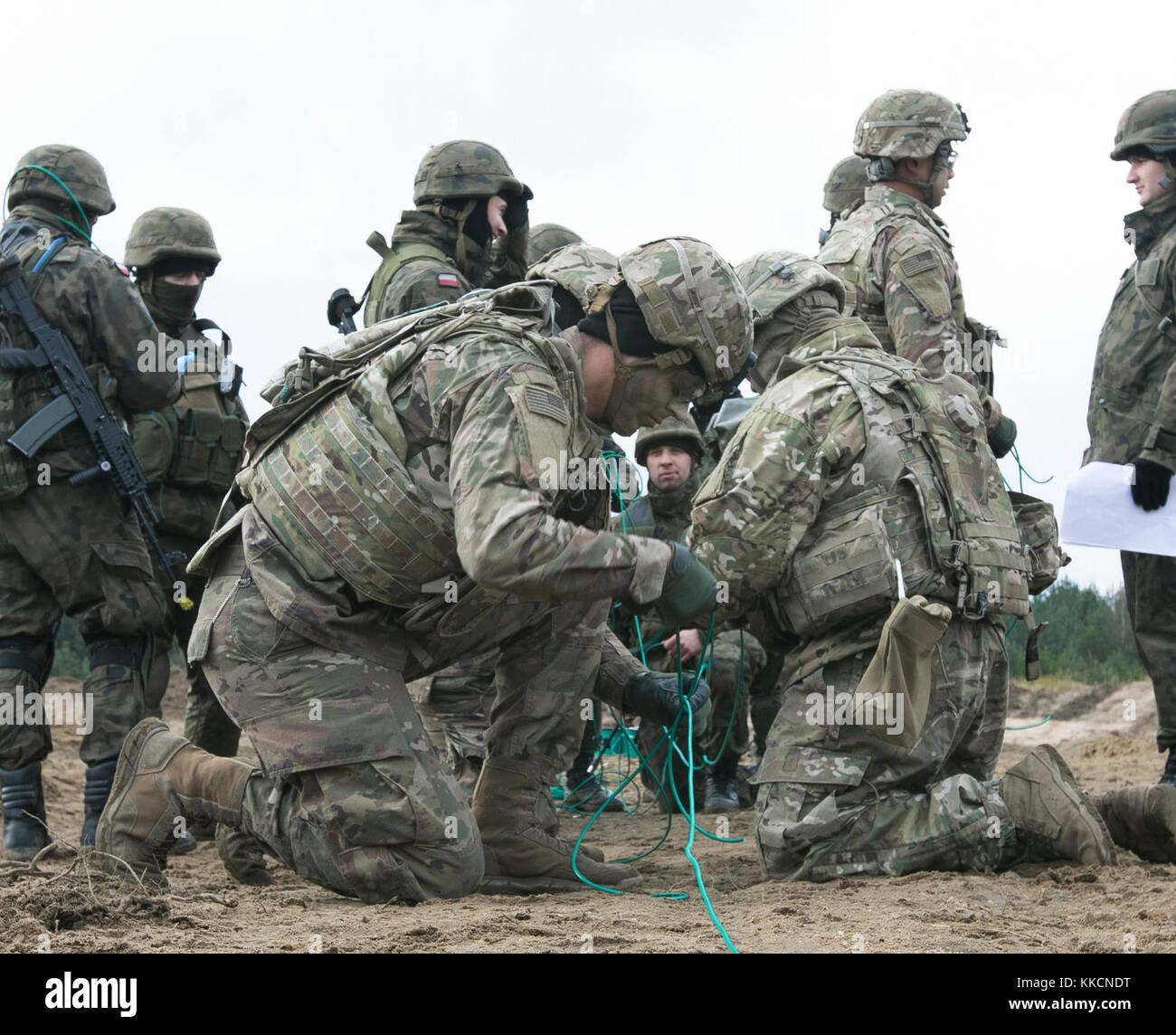 Polish soldiers with the 2nd Engineer Battalion, 5th Engineer Stock