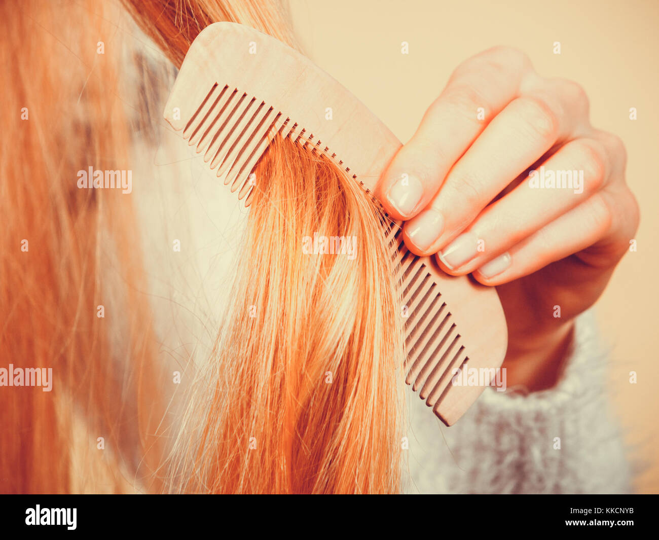 Haircare, choosing best conditioner for tangled hairstyle concept