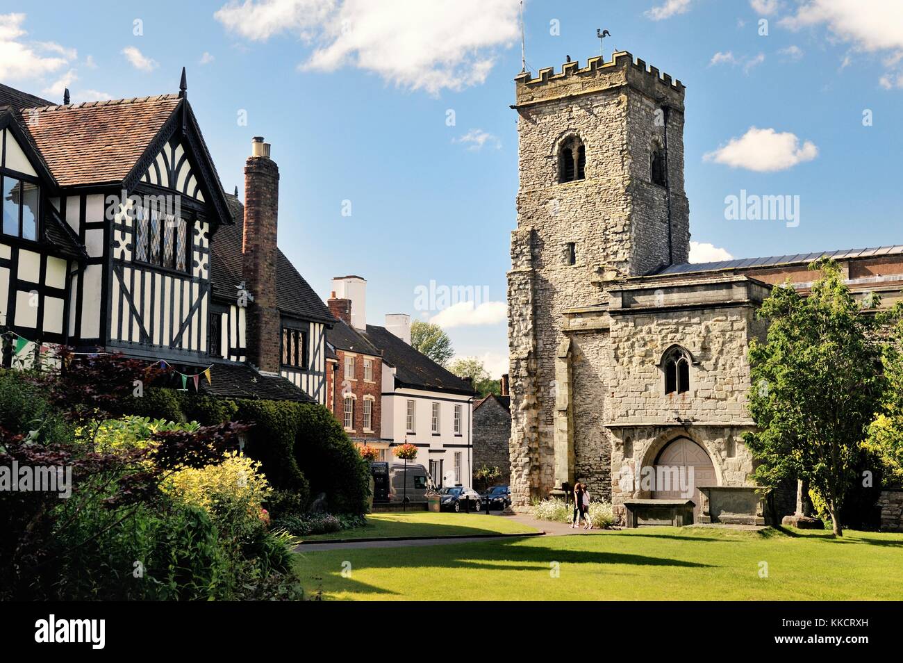 Holy Trinity Parish Church in the village of Much Wenlock, Shropshire, England. 16 C half