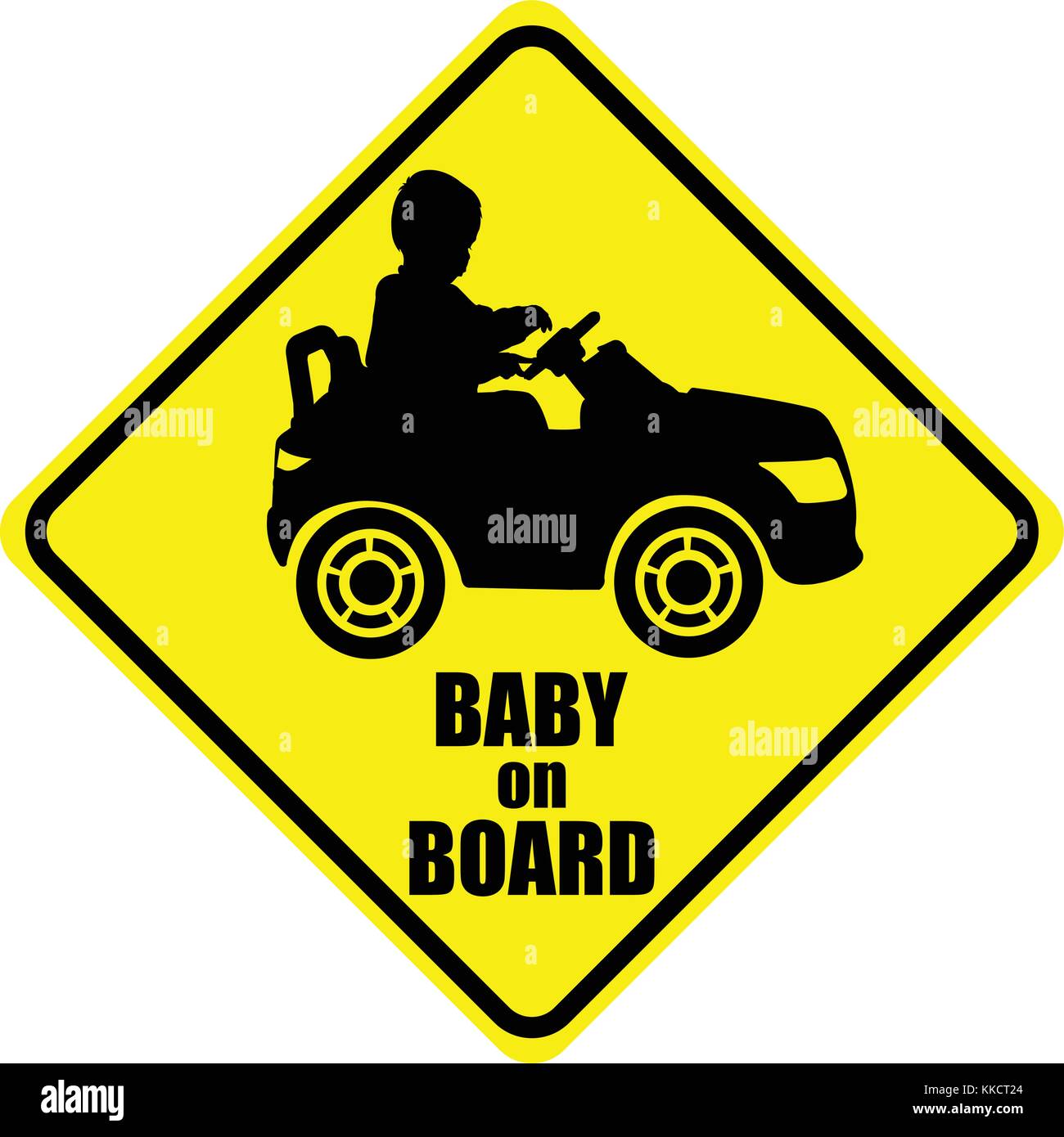 baby on board label sticker - vector Stock Vector