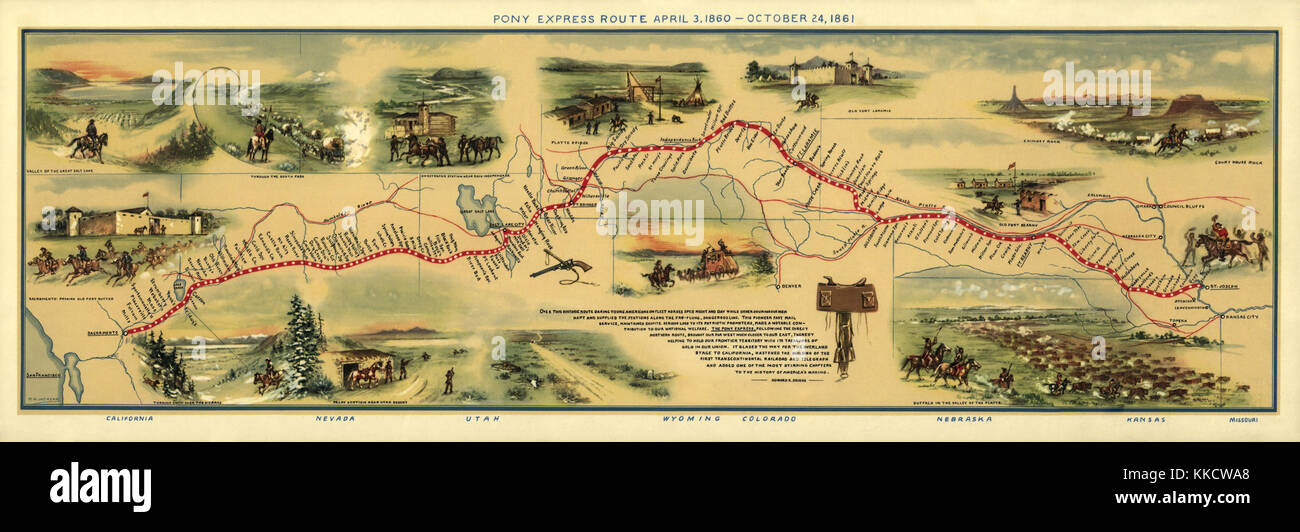 Pony express mail delivery hi-res stock photography and images - Alamy
