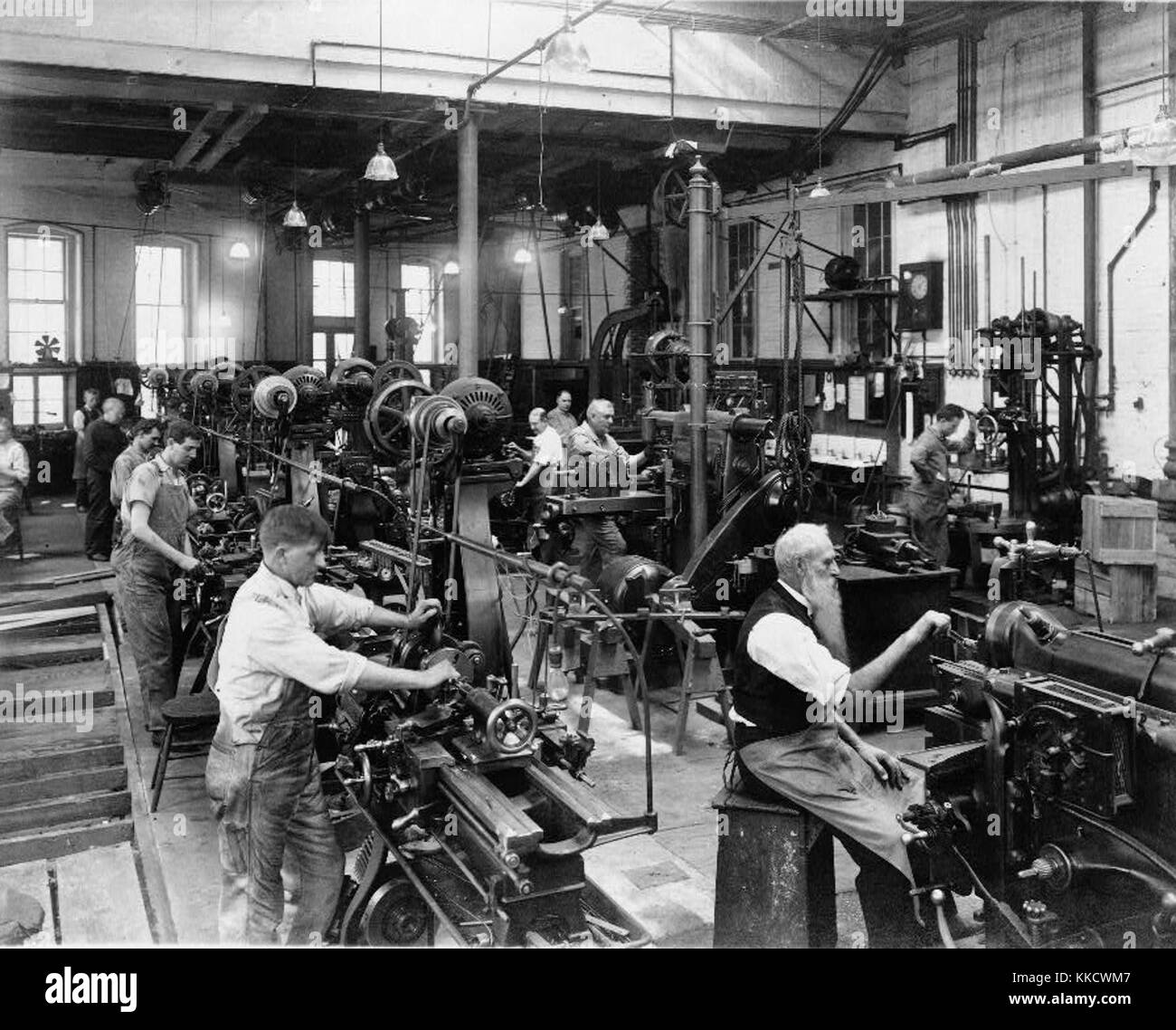 Machine shop in the Government Printing Office Stock Photo