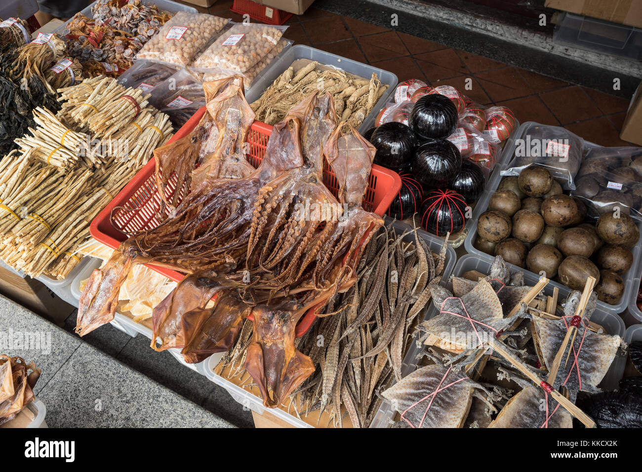Dried fish at a shop in Chinatown, Singapore Stock Photo Alamy