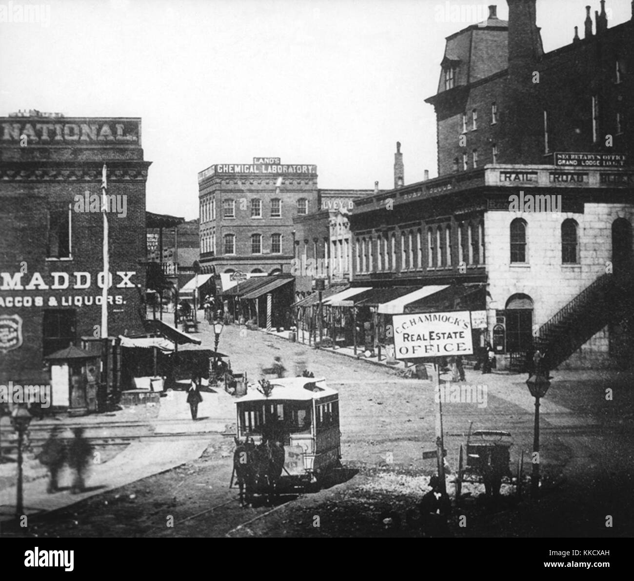 Peachtree Street, 1882 Stock Photo