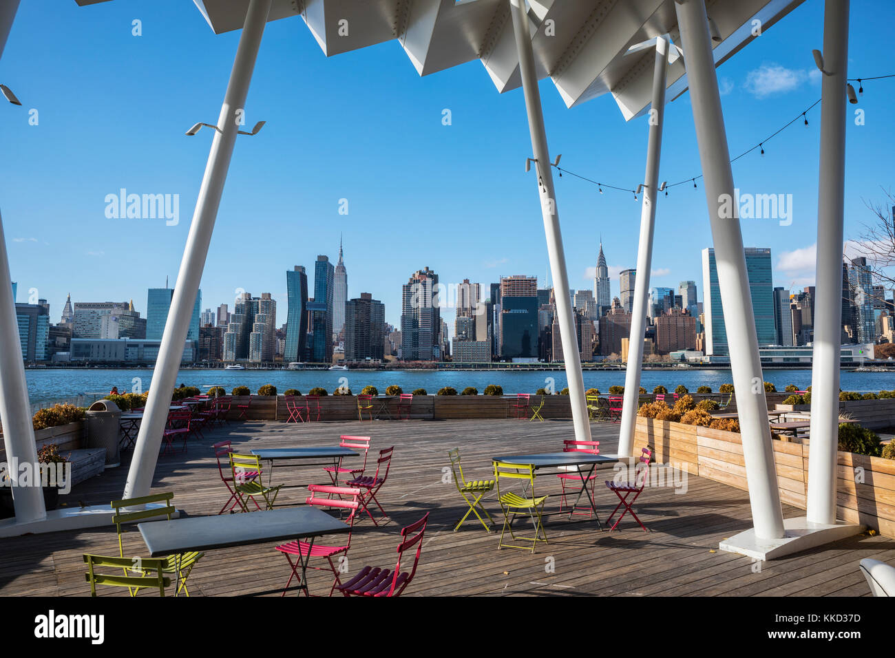 Midtown Manhattan view from Long Island City Stock Photo