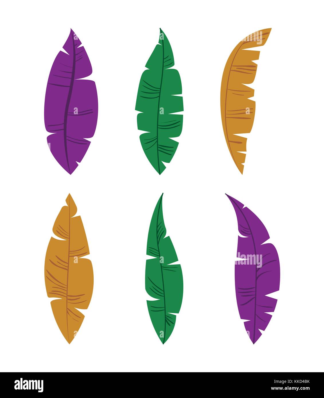 set of colorful feathers on white background Stock Vector Image & Art ...