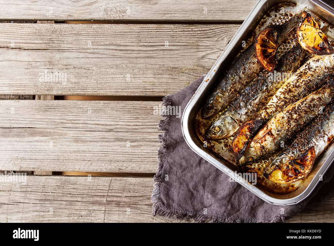 Cornish sardines. For grill and BBG. Dark background Stock Photo Alamy