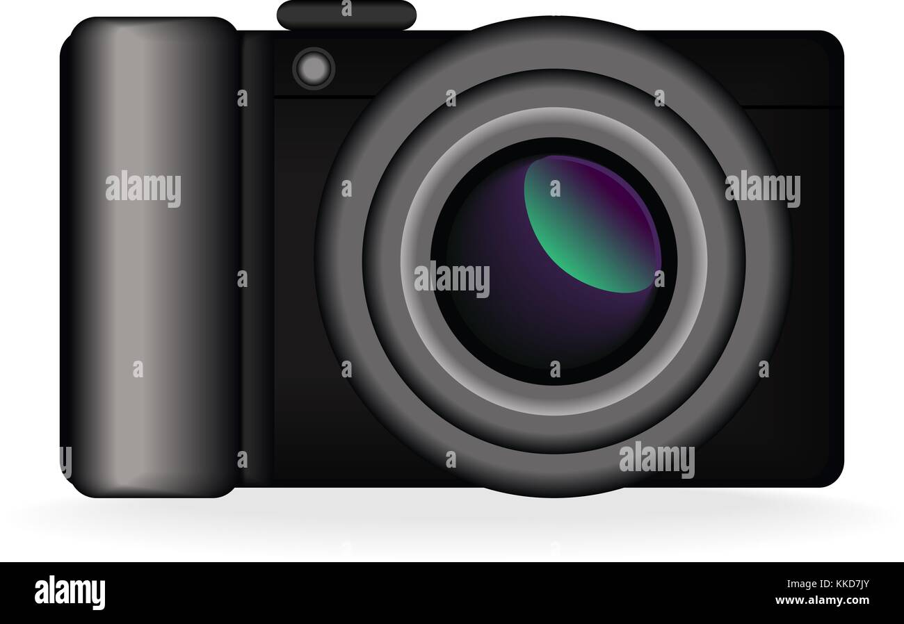 illustration of a camera with a wide angle lens Stock Photo - Alamy