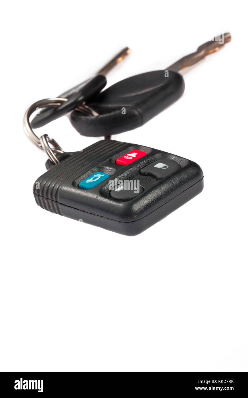 remote control car keys on white Stock Photo Alamy