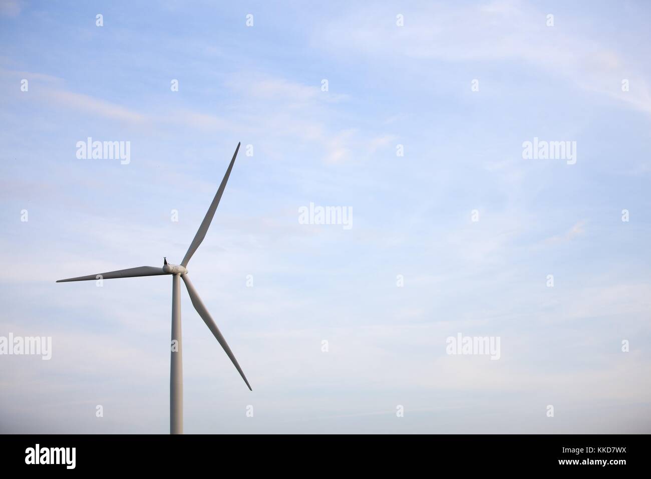 view of a modern wind turbine Stock Photo