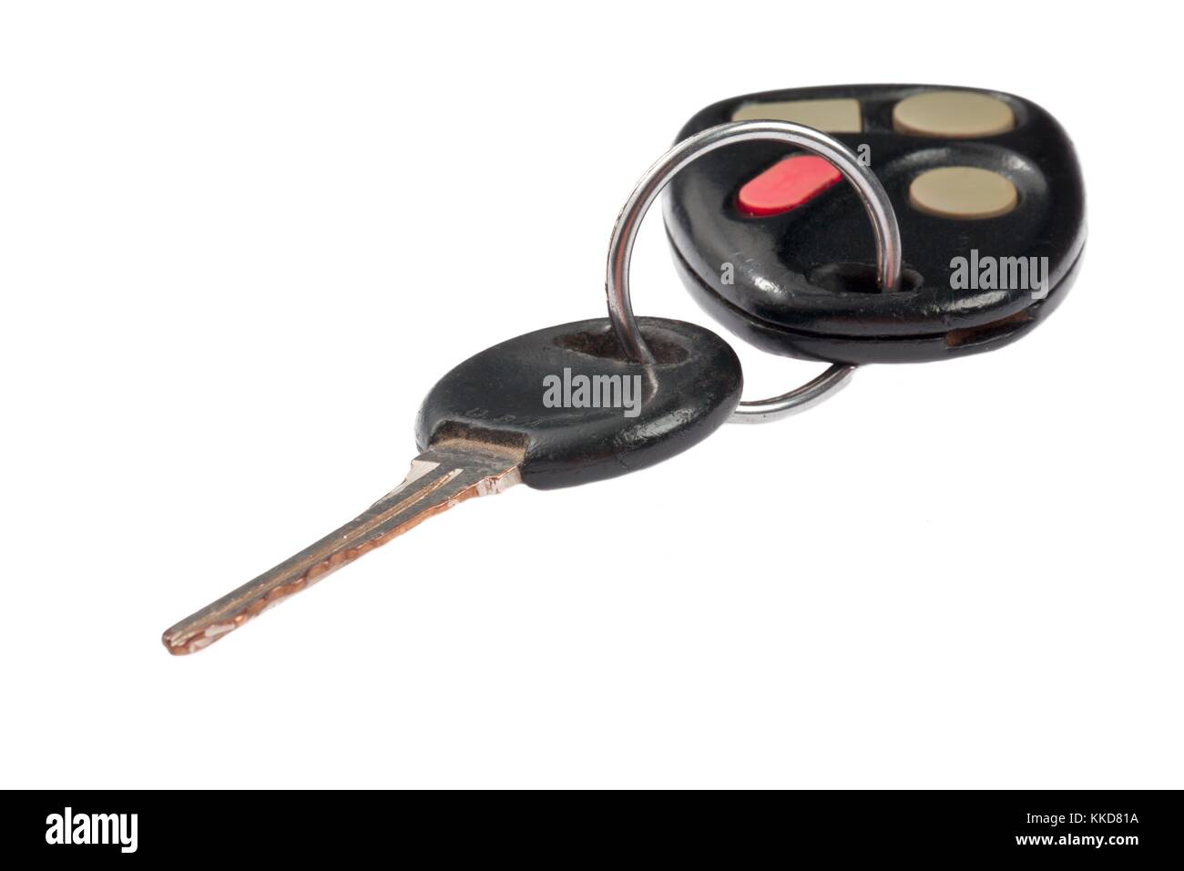 close up of car key and remote control Stock Photo