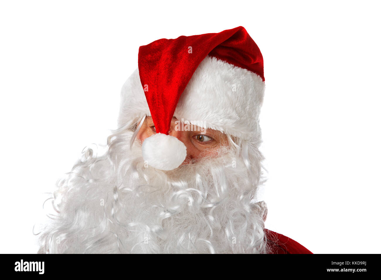 Portrait of Santa Claus on a white background Stock Photo - Alamy