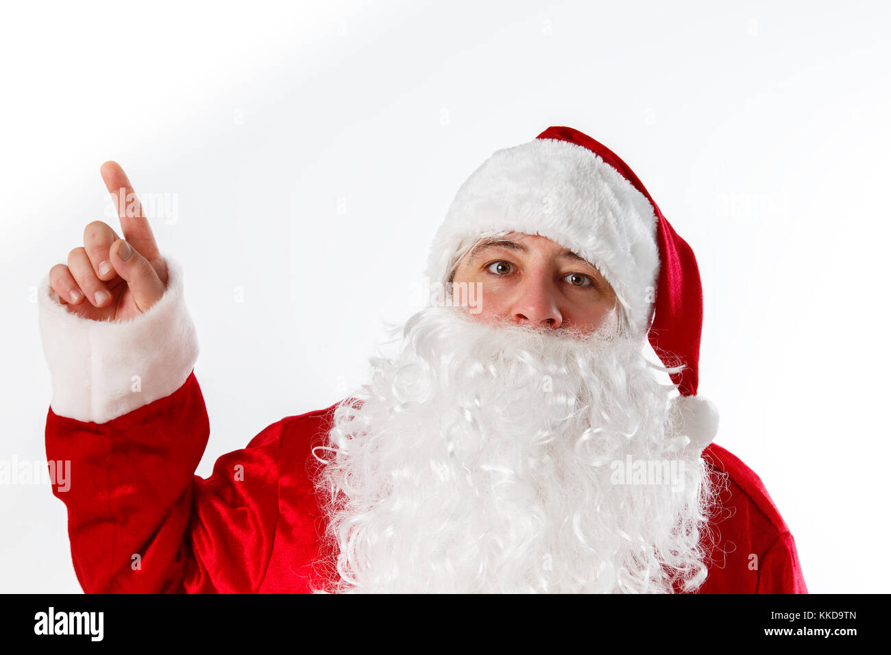 Portrait of Santa Claus on a white background Stock Photo - Alamy