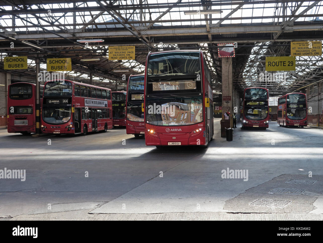 Wood Green Bus Garage Stock Photo Alamy