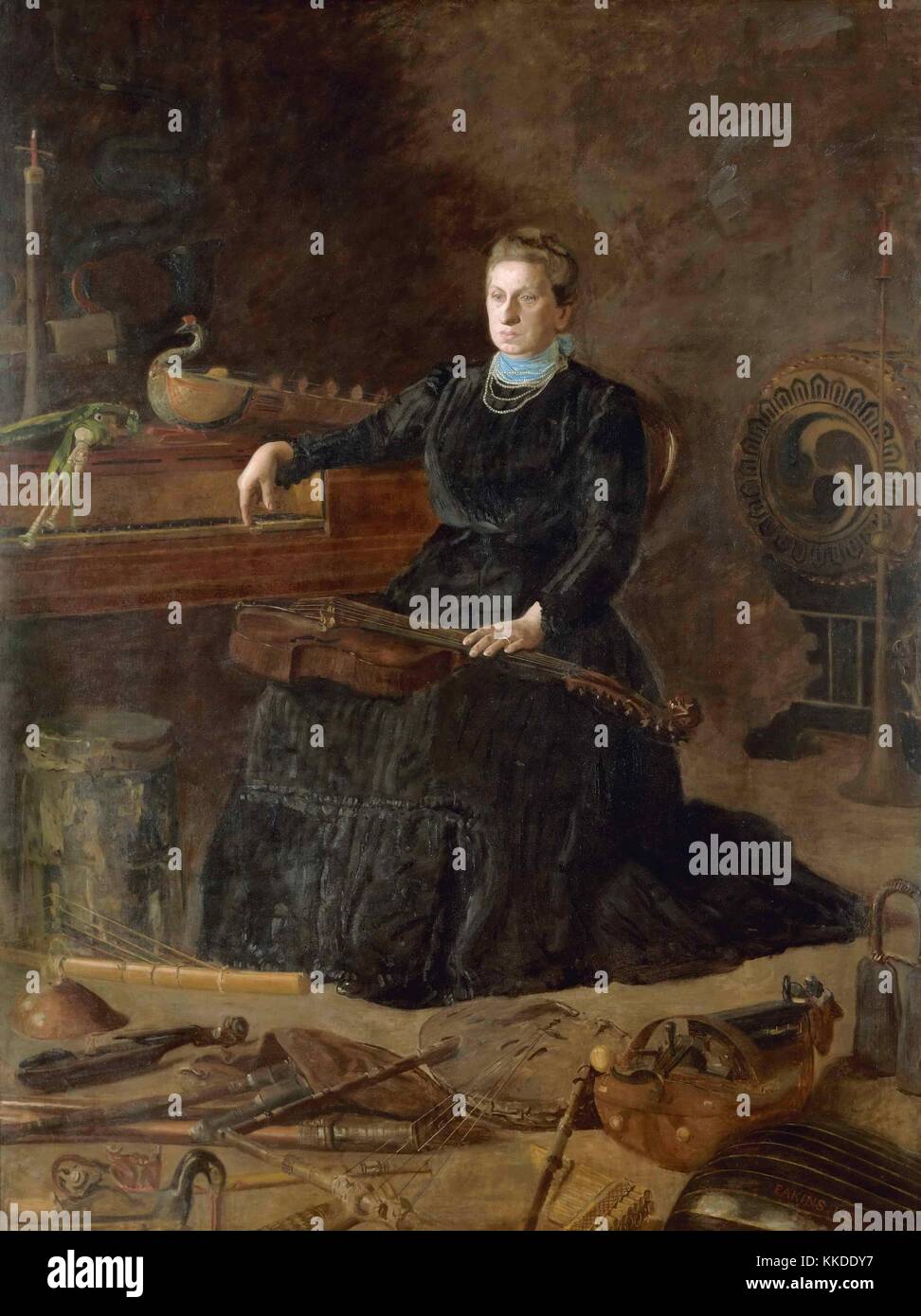 An old vintage portrait painting Stock Photo - Alamy