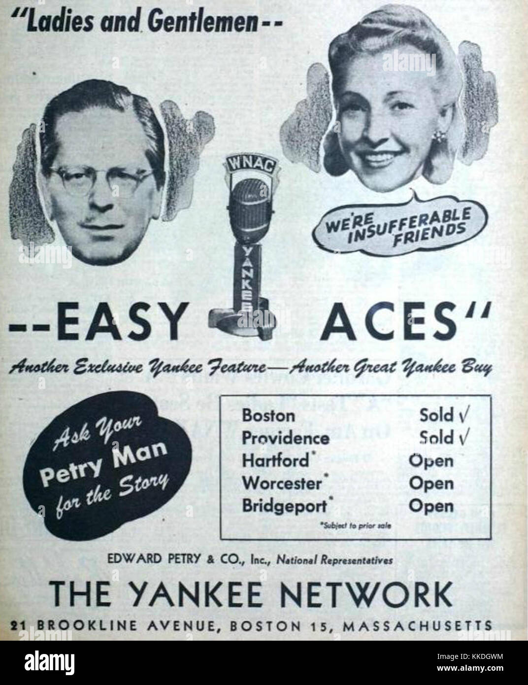 Easy Aces ad 1945 Stock Photo Alamy